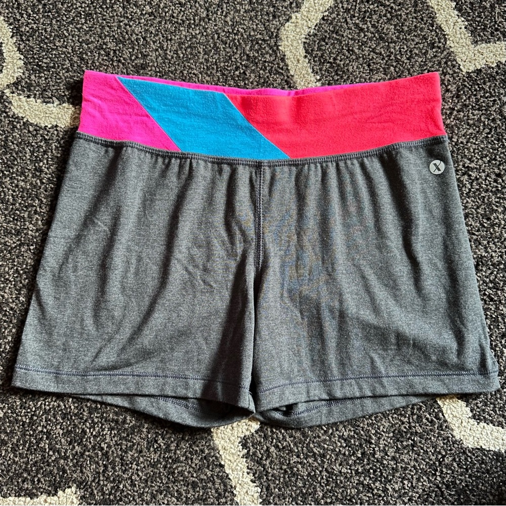 Girls L Xersion Gray Athletic Shorts